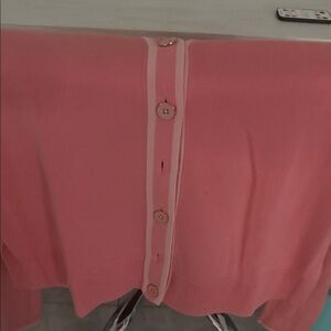Talbots Girlfriend Cardigan Pink Tipped- marked P ( smallest petite size )